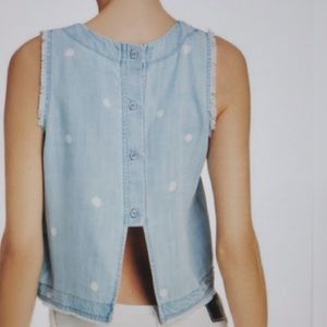 Cloth & Stone Chambray Top NWT